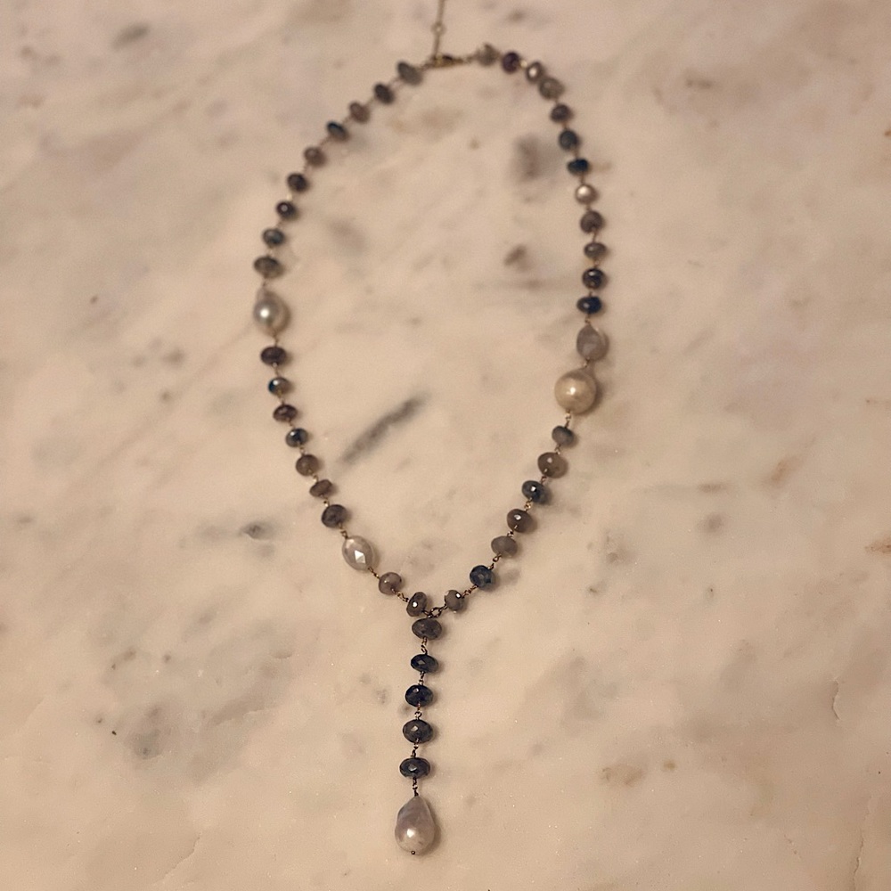 ANTHROPOLOGIE - beaded Y necklace